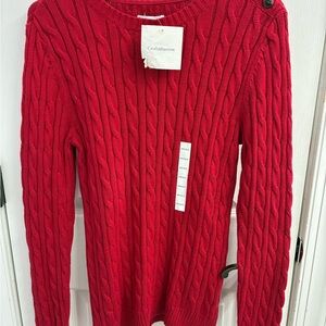 NWT croft&barrow women’s red sweater size Small